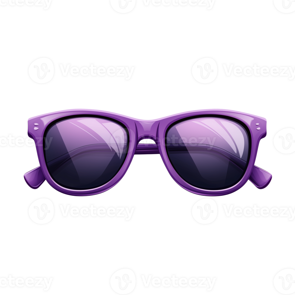 Rounded Purple Frame Sunglasses Illustration png