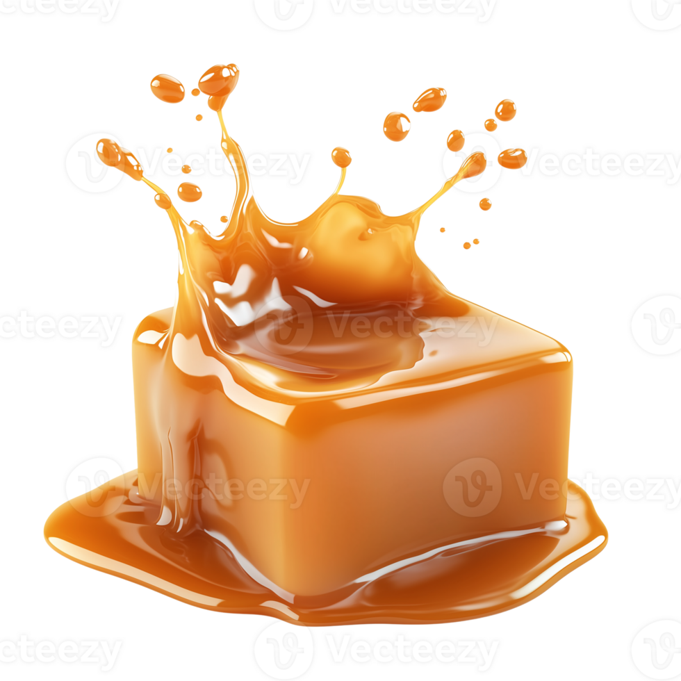 Sweet Caramel Toffee with Liquid Burst png