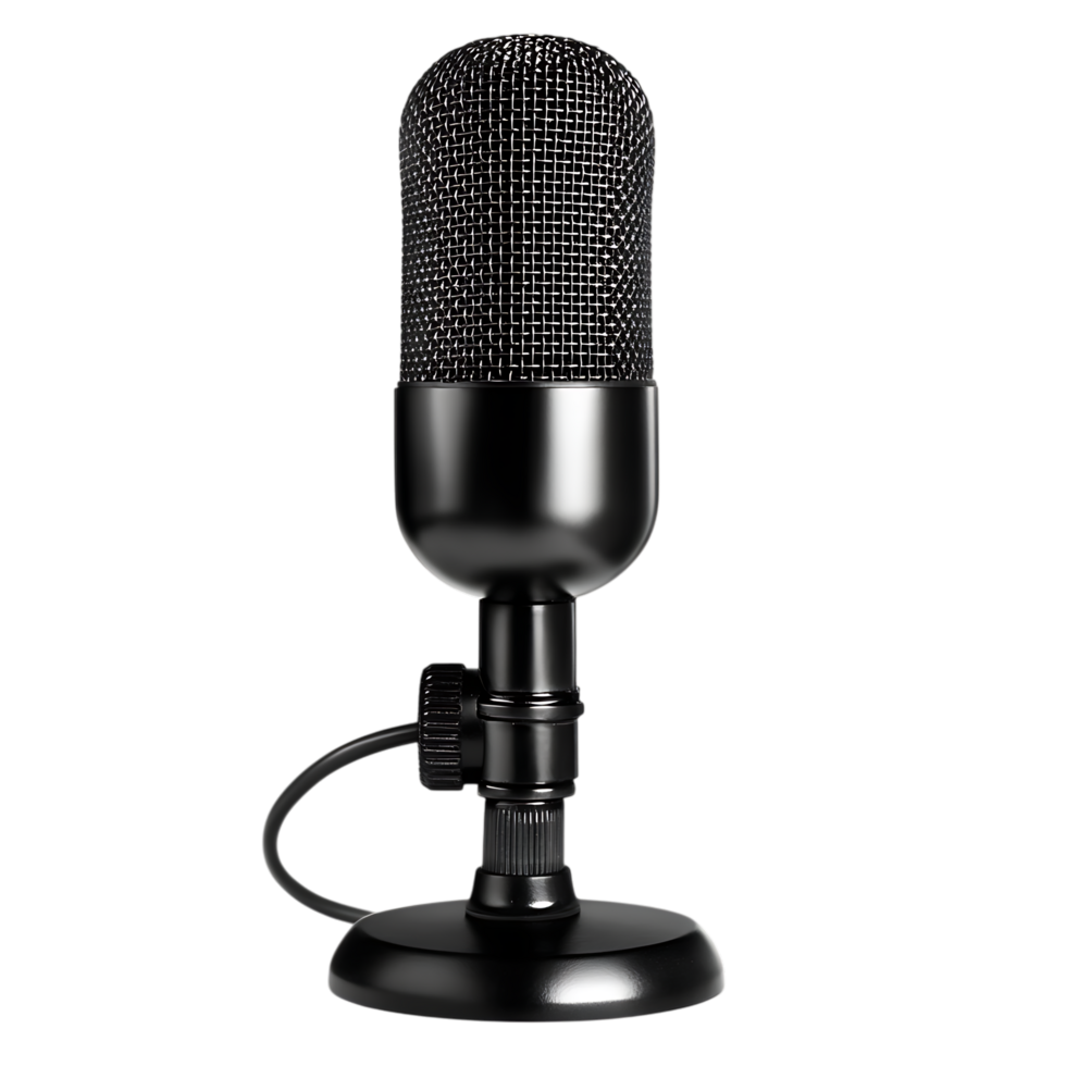microphone on a stand on a transparent background png