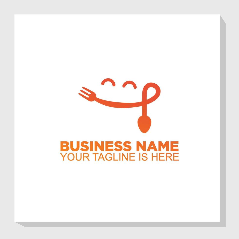 happy food logo design concept, restaurant logo inspiration, food icon design vector