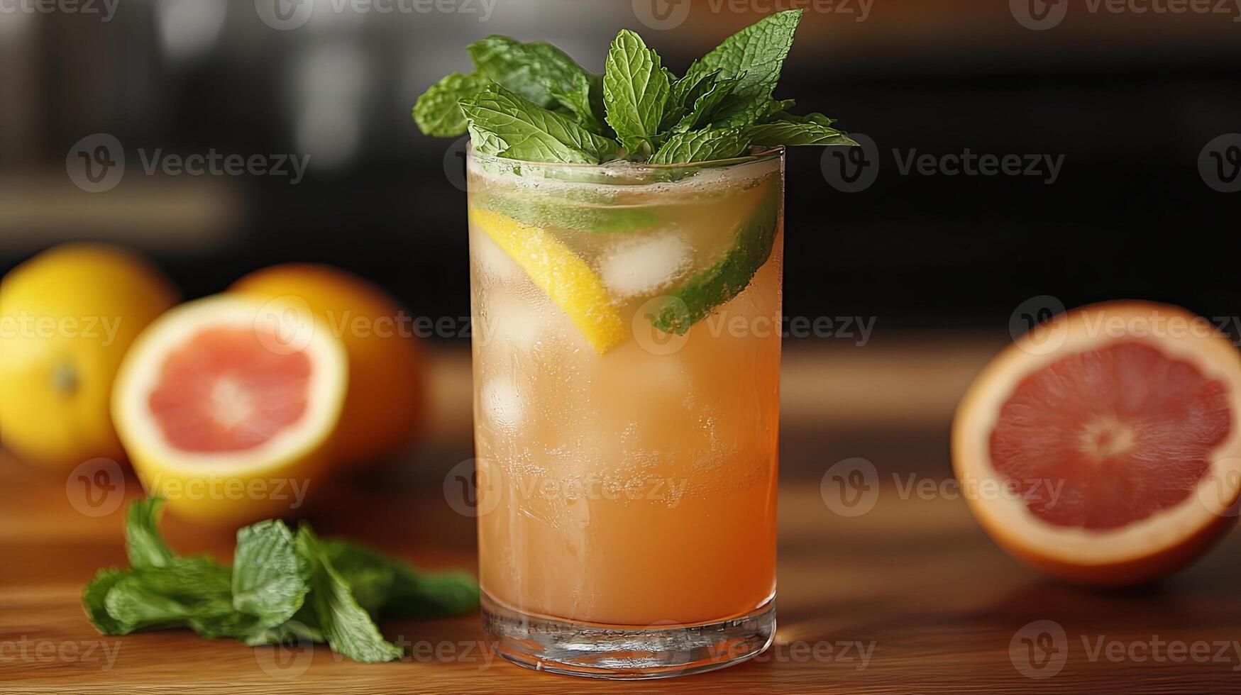 Sipping on a delightful summer cocktail infused with vibrant citrus flavors and fresh mint while soaking up the sun at a lively backyard gathering is the perfect way to enjoy the season photo