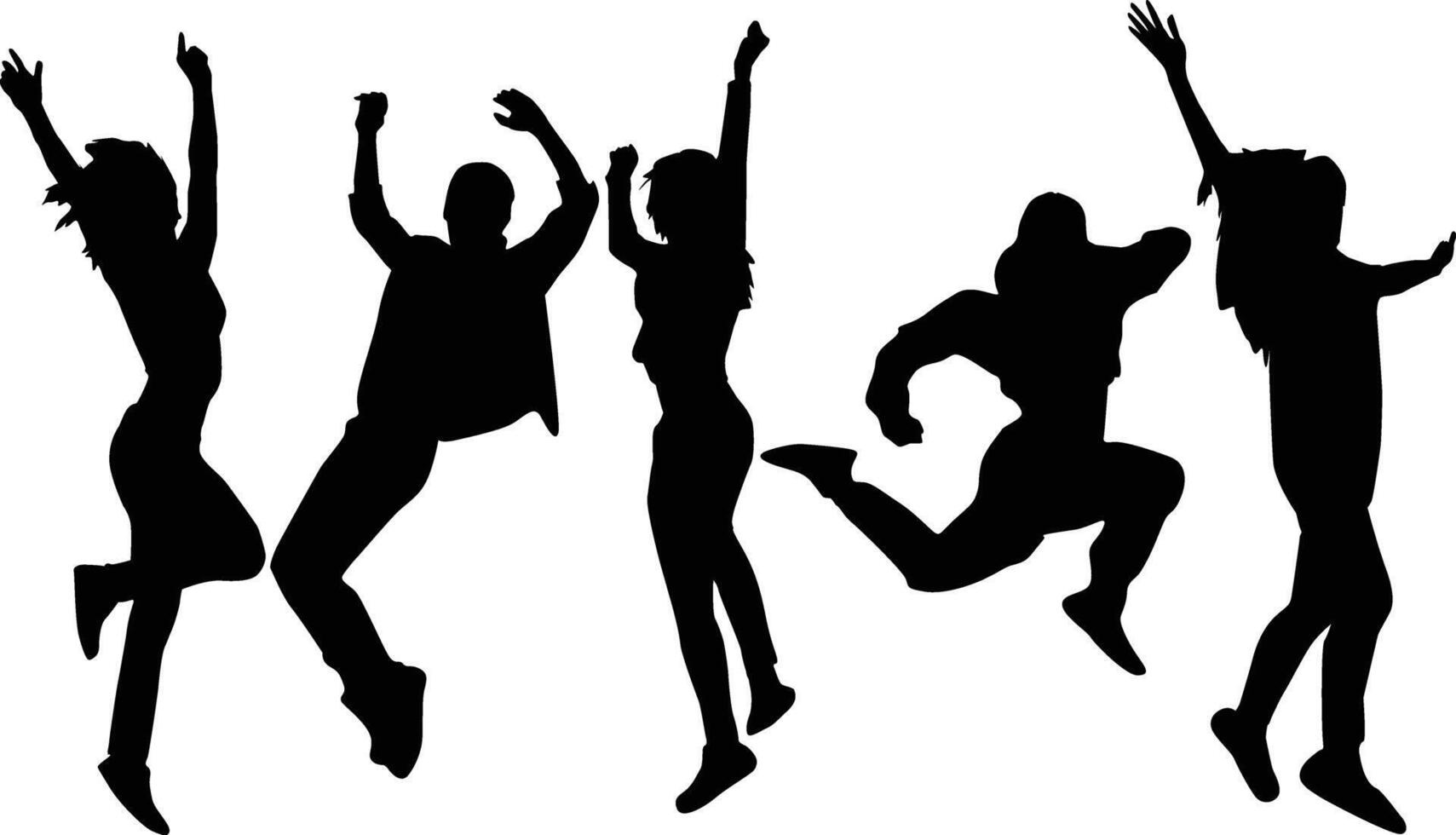male and female dancing silhouettes over white background vector