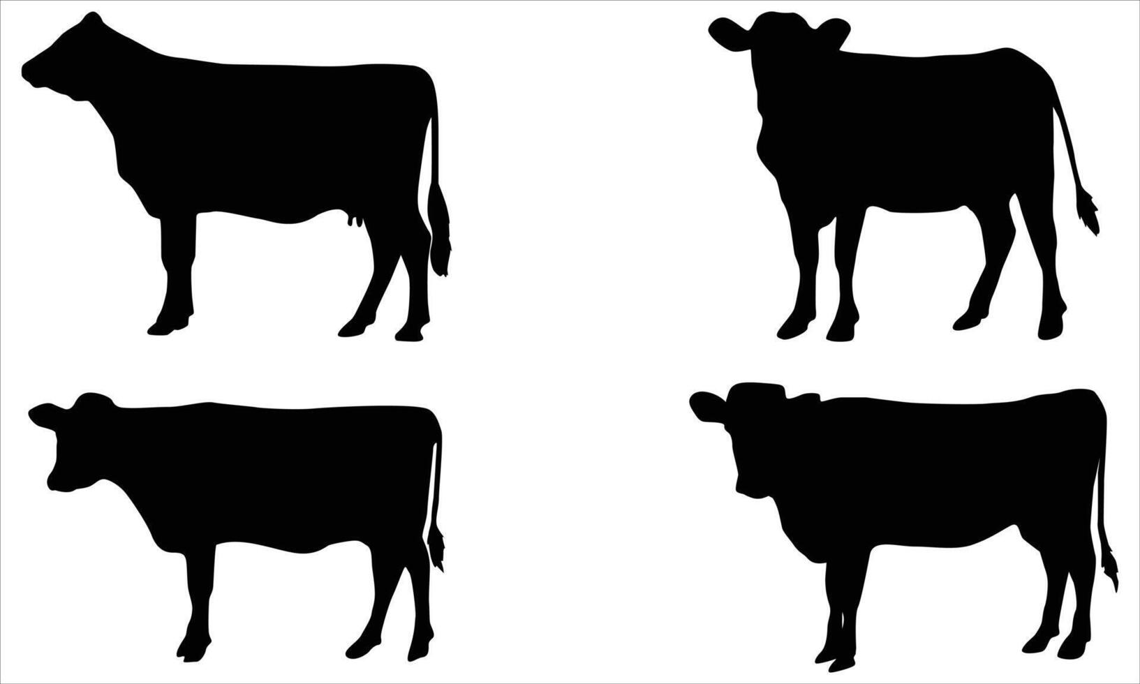 COW SILHOUETTE BUNDLE SET vector
