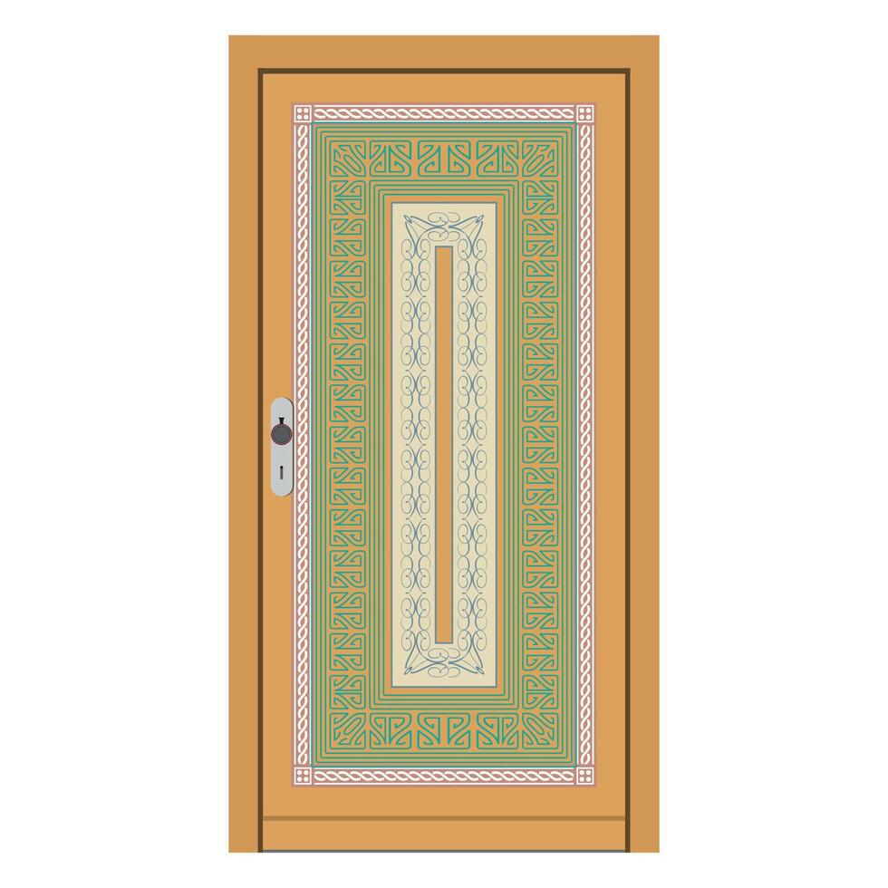 digital textile door design vector