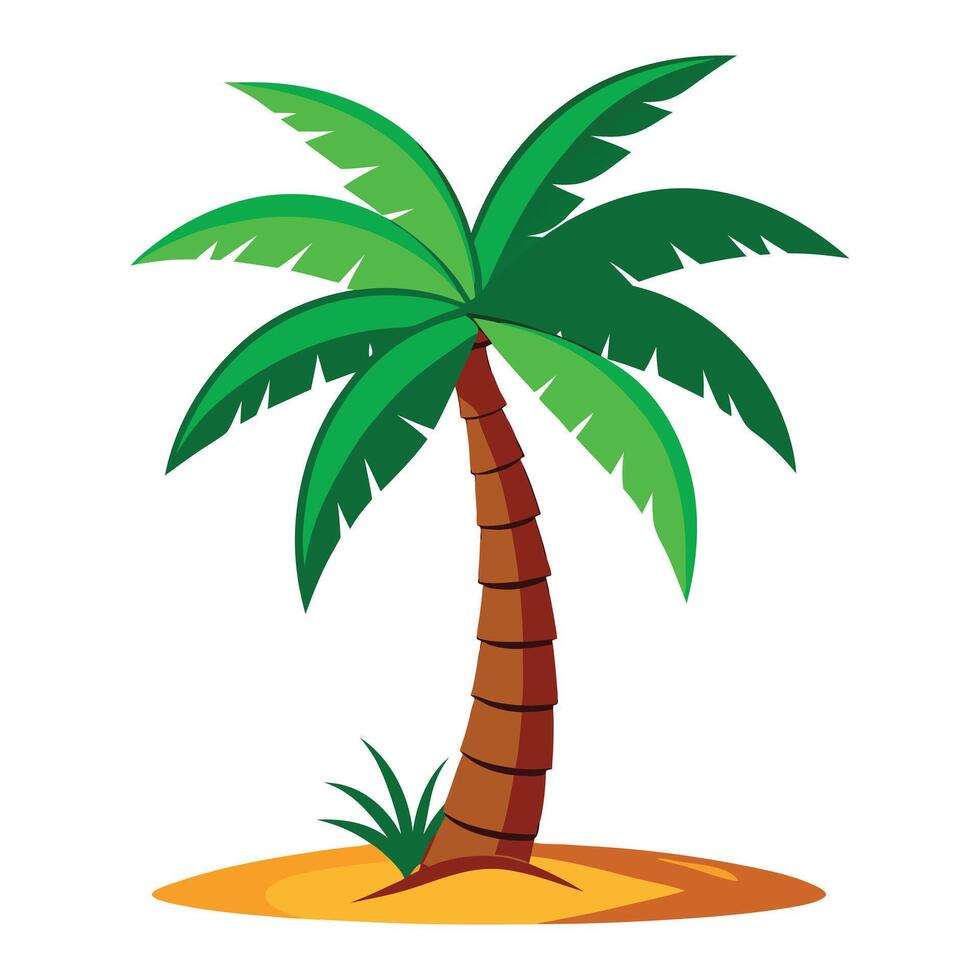 Palm tree icon representing tropical vacation and island getaway vibes vector