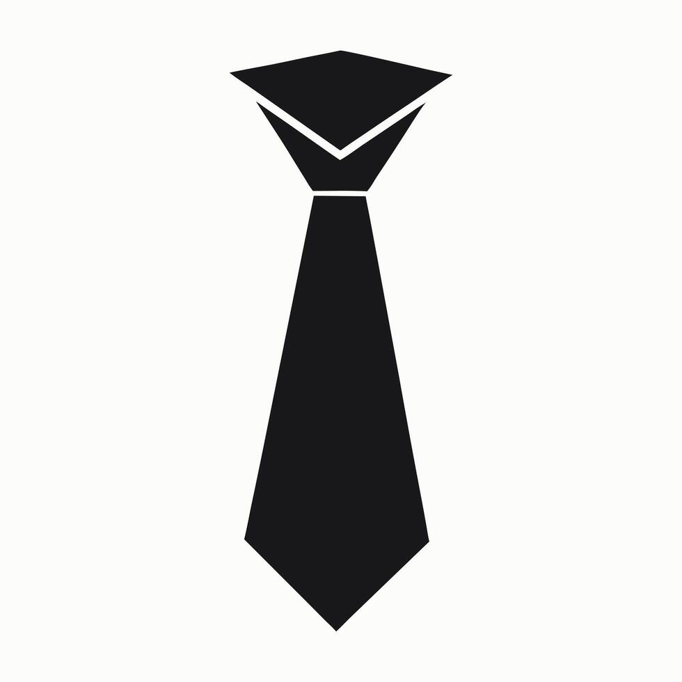 Stylized necktie icon for formal and office wear vector