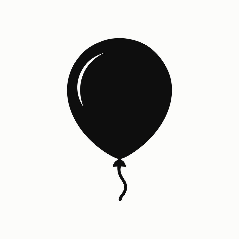 Balloon floating silhouette ideal for celebrations and events vector