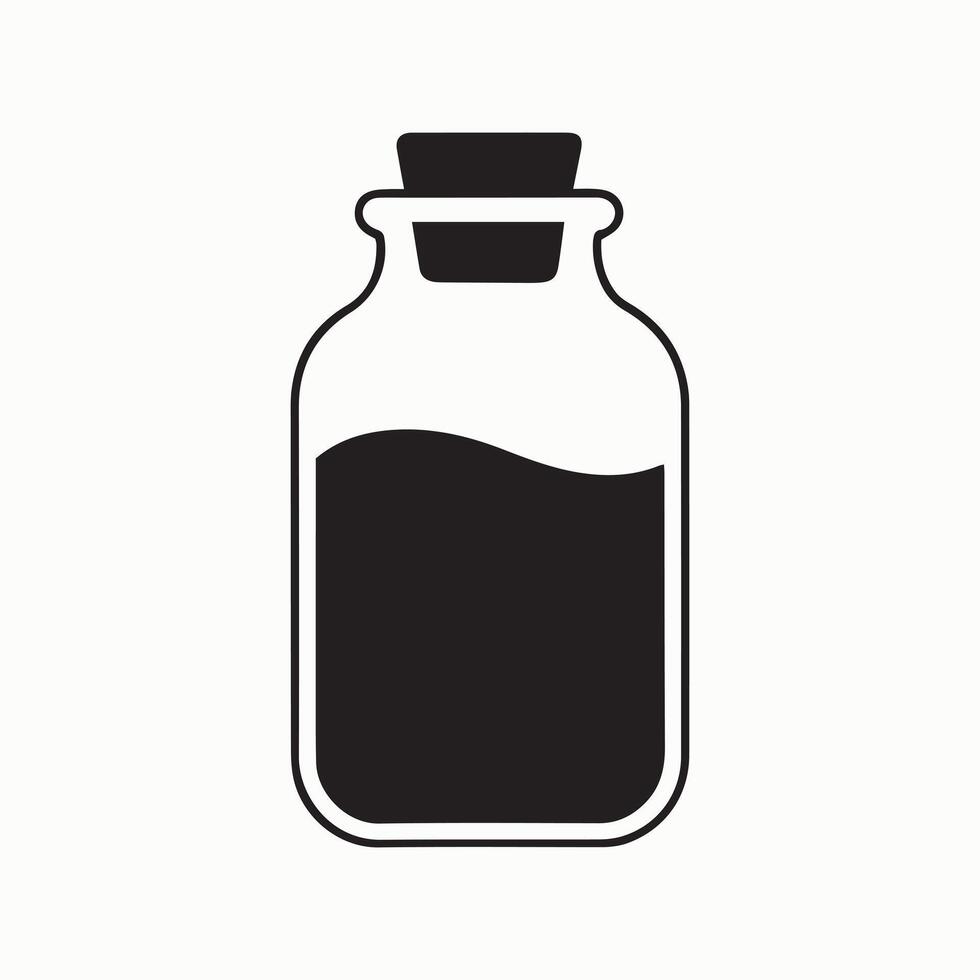 Kitchen storage bottle with simple lid illustration vector