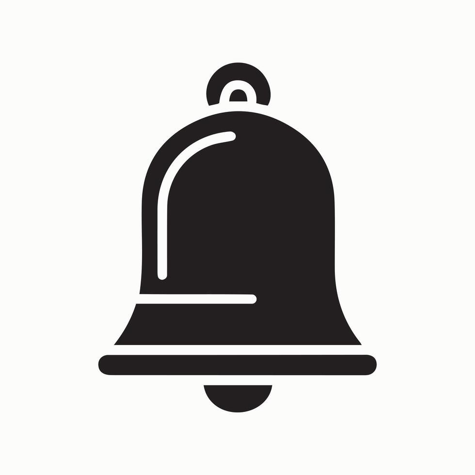 Bell Icon Set in Black Silhouette for Alert and Notification Design vector