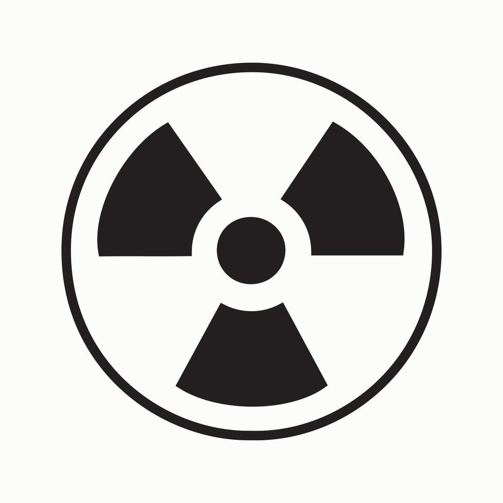 Black radioactive symbol used for hazard and safety signs vector