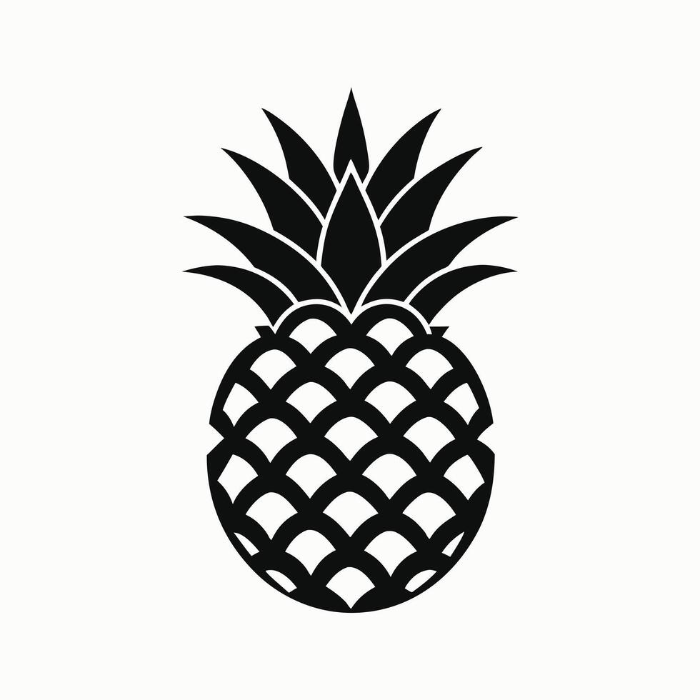 Pineapple fruit silhouette representing tropical and summer vibes vector