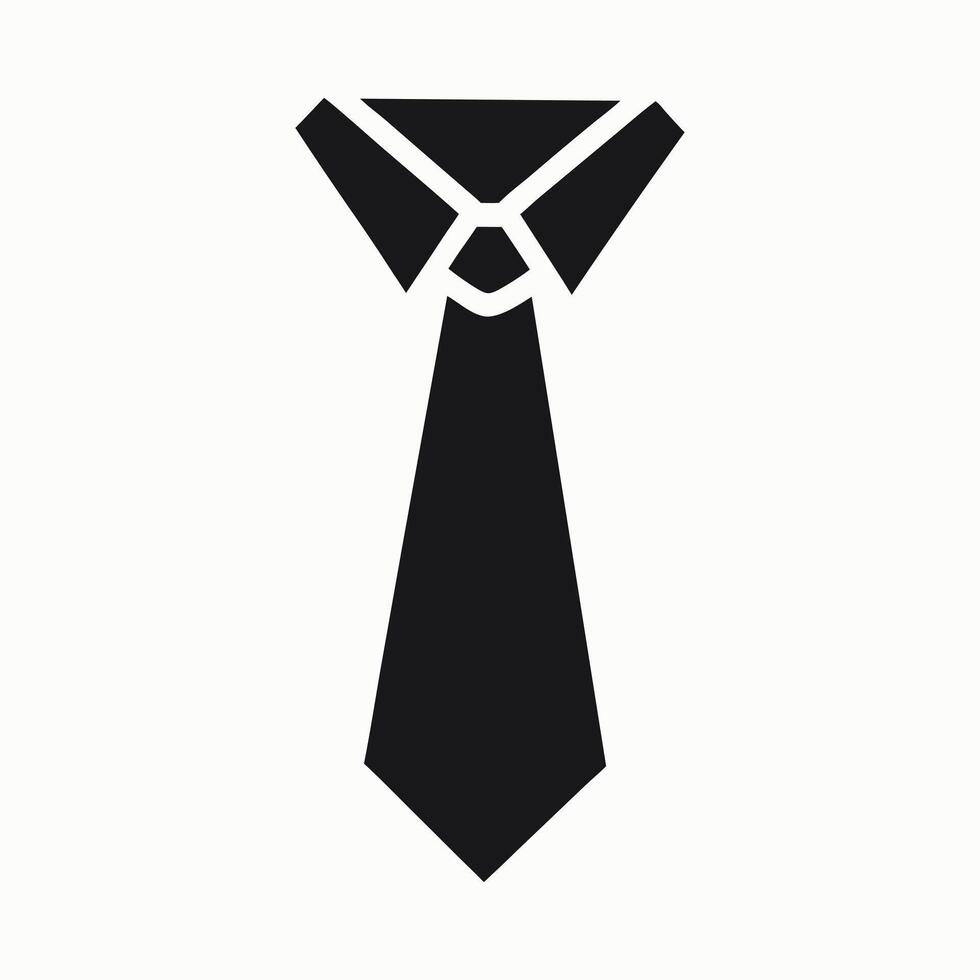Formal necktie icon for office or business attire vector