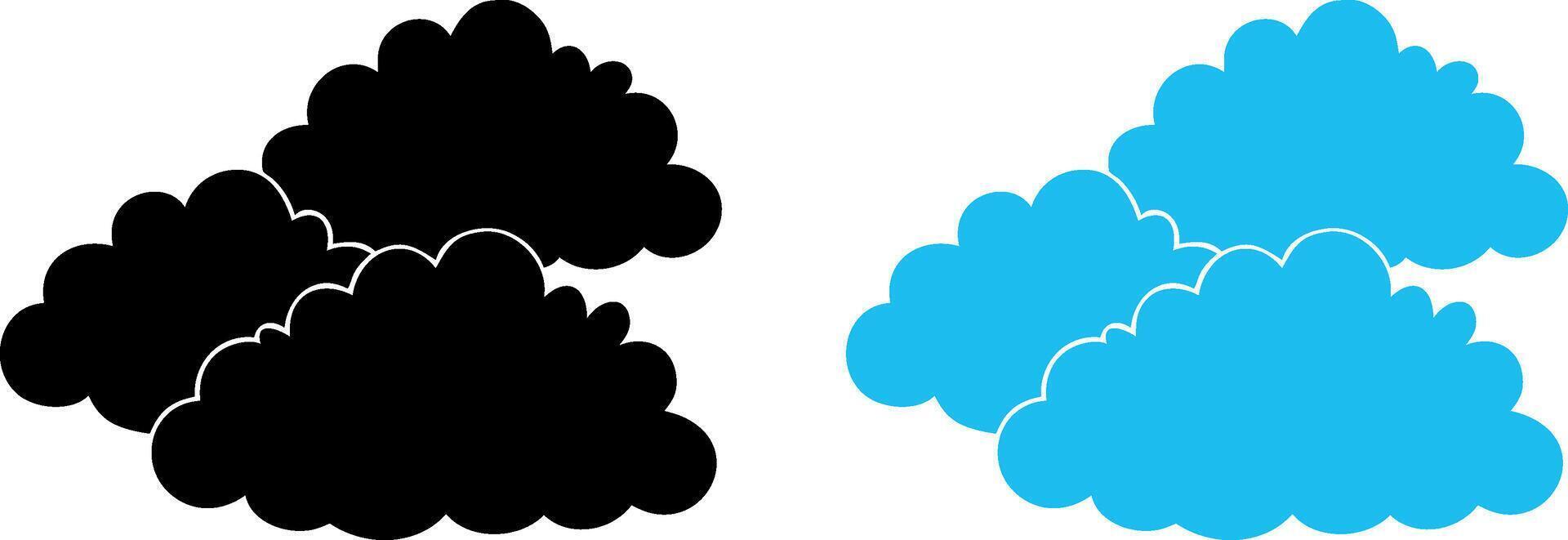 Modern Cloud Icons and Illustrations vector
