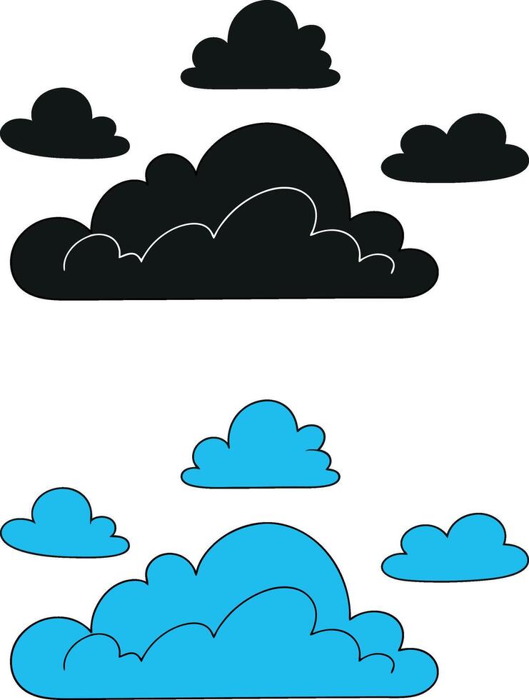 Clean Cloud Graphics for Web and Print vector
