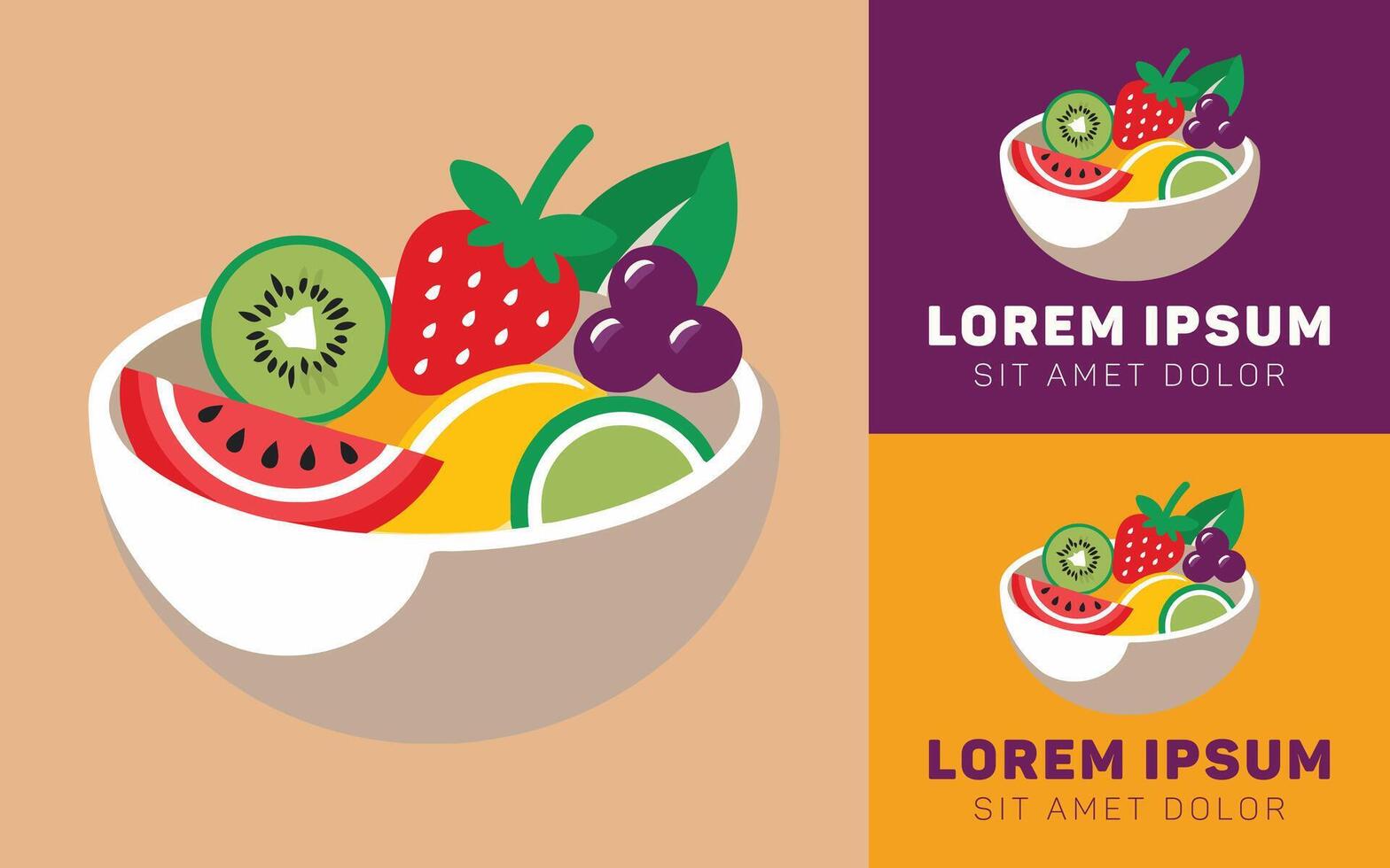 Minimalist Green Salad Logo for Food Branding vector
