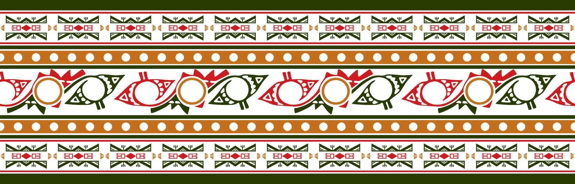 set of seamless Indian patterns. National seamless ornaments, borders, frames. colored decorations of the peoples of South America, Maya, Inca, Aztecs. Print for fabric, paper, textile vector