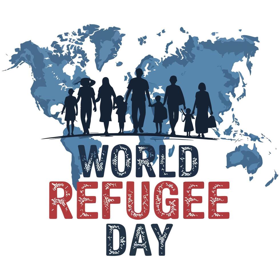 World refugee day vector