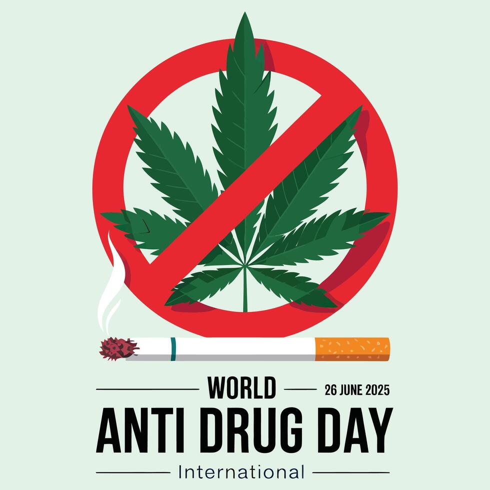 Say No to Drugs, Say Yes to Life. vector