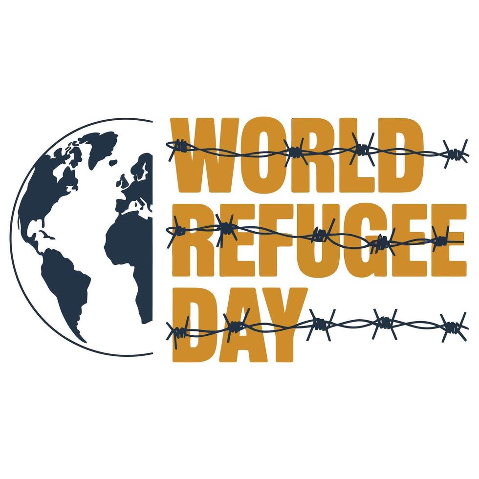 World refugee day logo vector