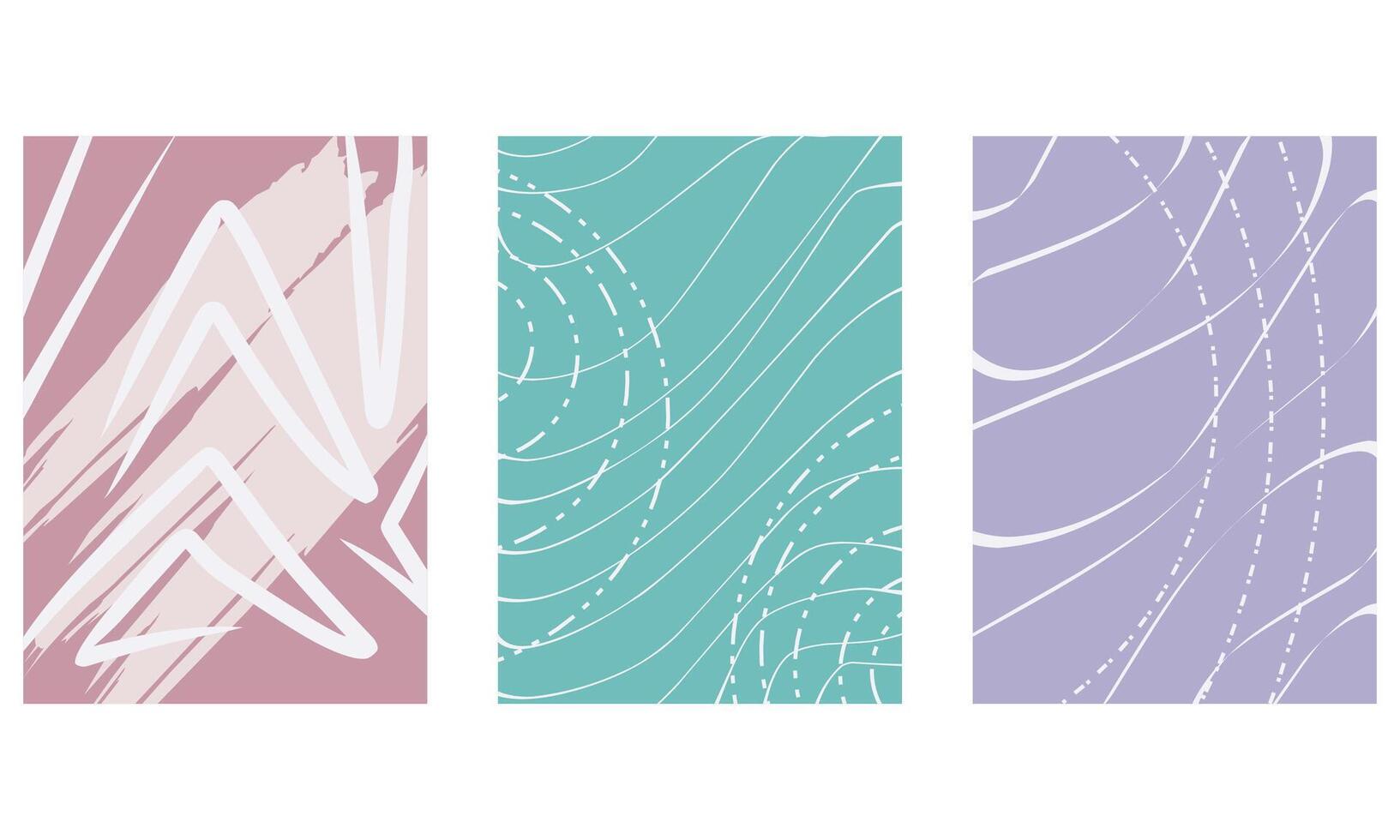 set of abstract geometric backgrounds vector