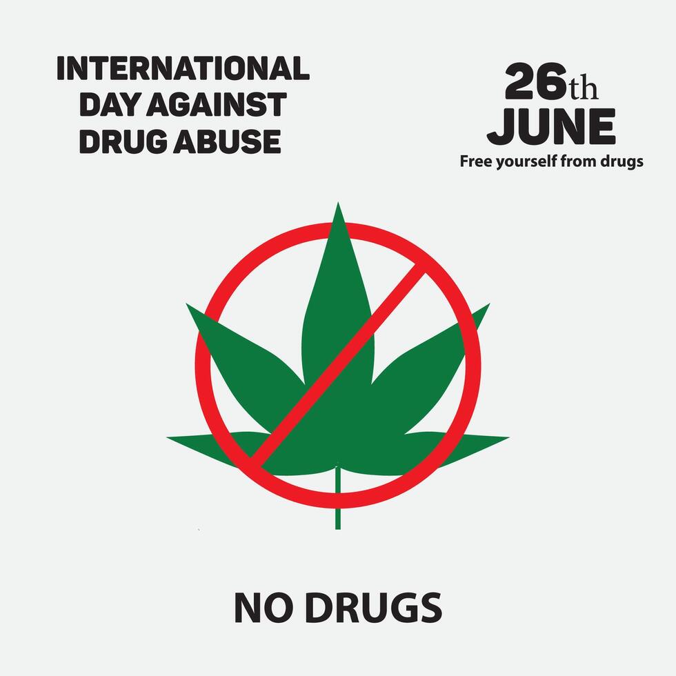 design for the International Day Against Drug Abuse vector