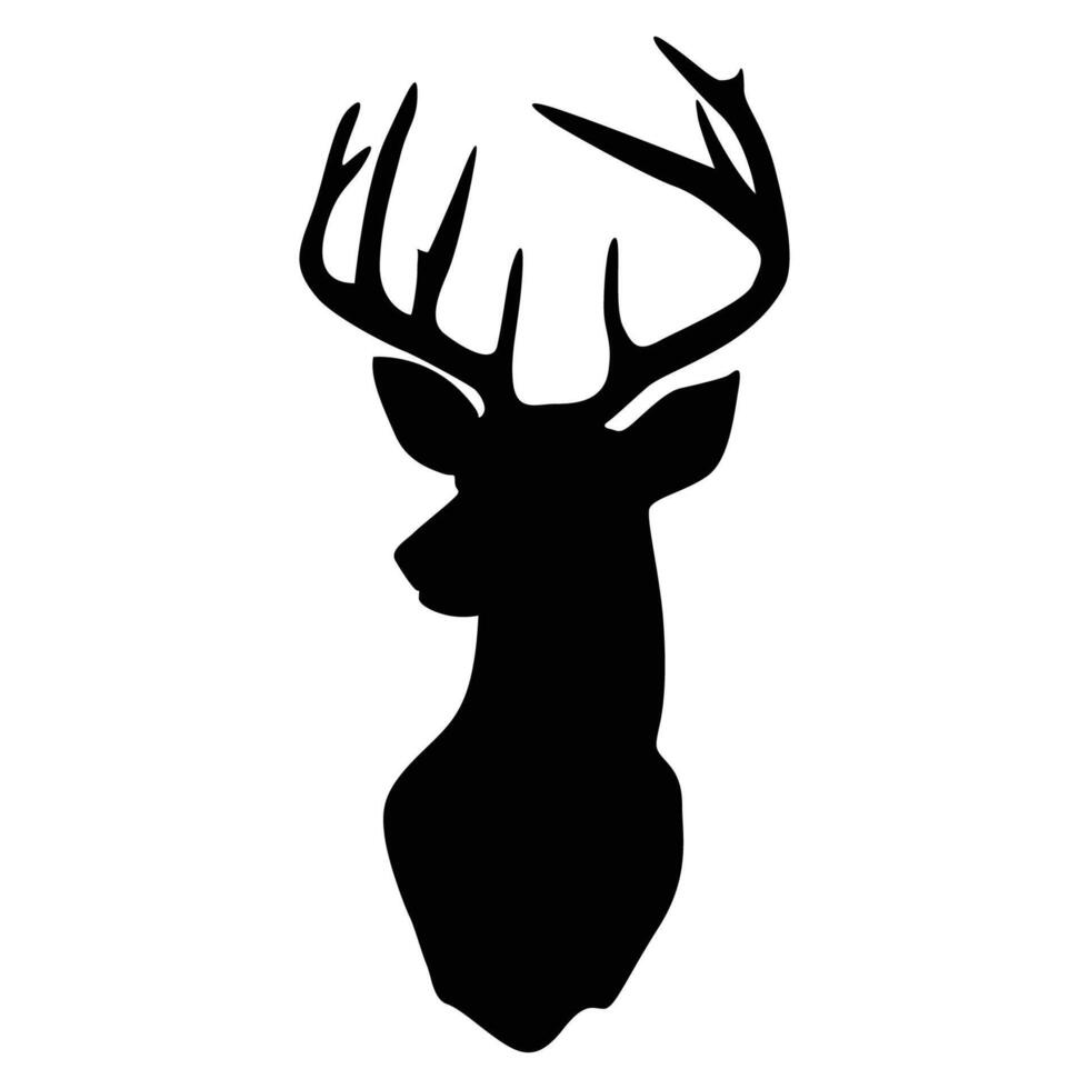 Deer Hunting Silhouette and logo design vector