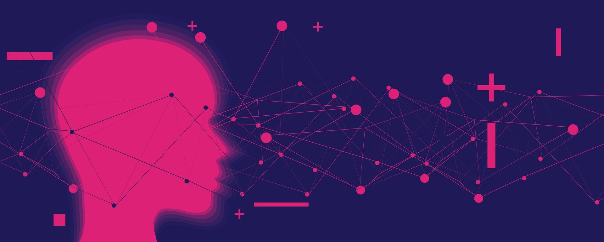 Machine learning and artificial intelligence concept vector