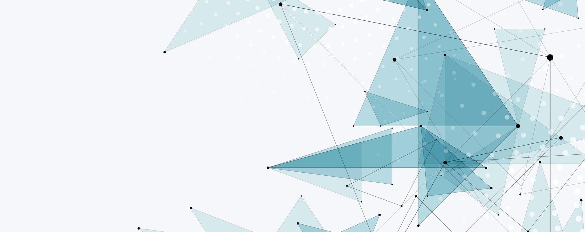 abstract blue triangles on white background vector