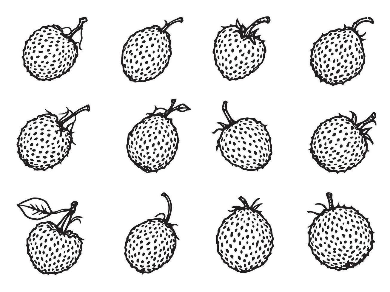 Strawberries in hand drawn style vector