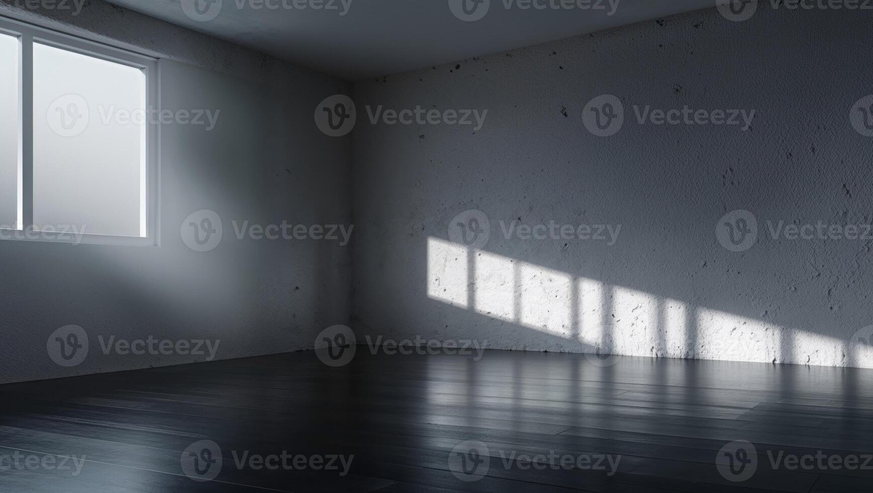 A dark and textured room with light and shadows photo