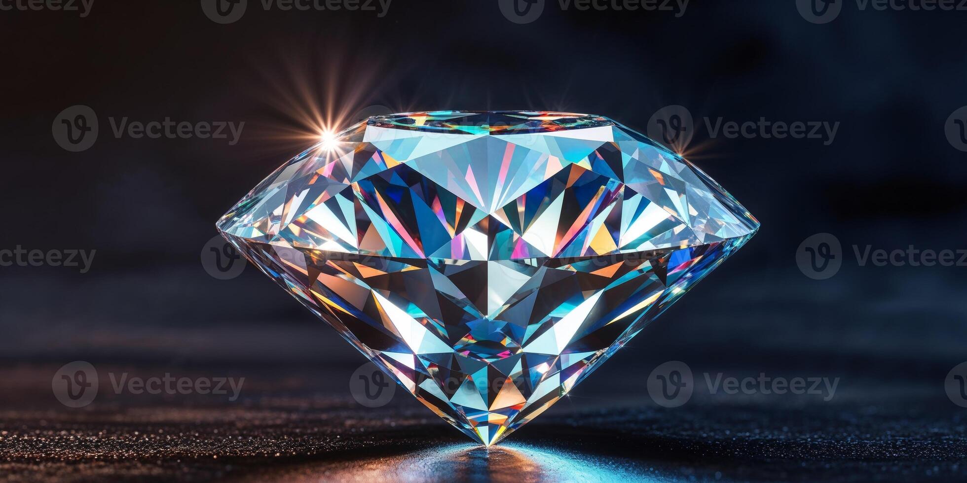 Stunning diamond with a dazzling reflection high resolution picture photo