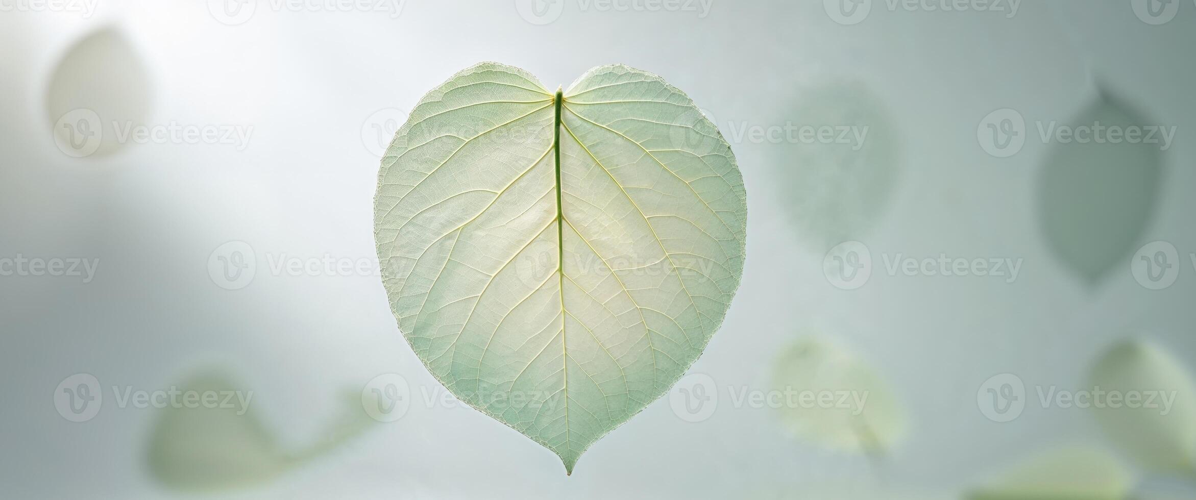 A leaf is shown in the shape of a heart photo
