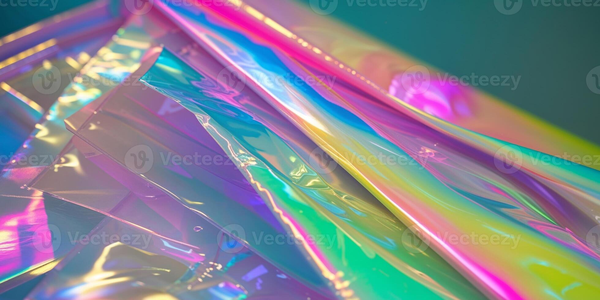 A close up of a shiny foil sheet photo