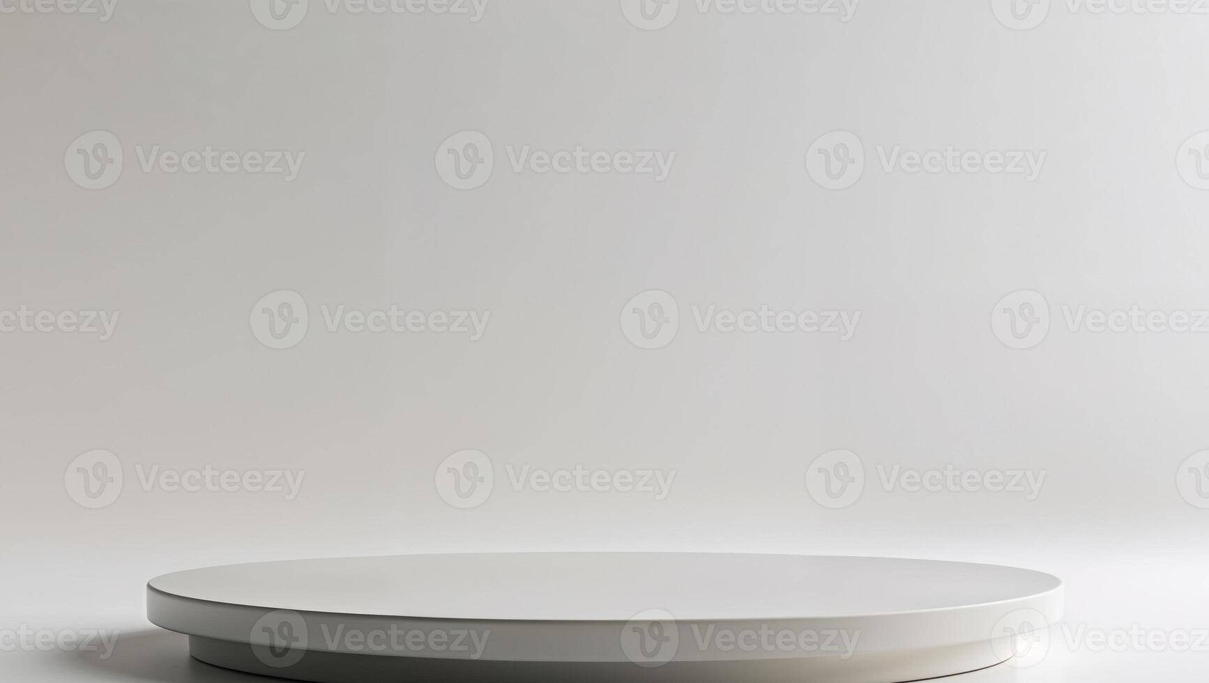 A circular ceramic platform with a matte finish photo