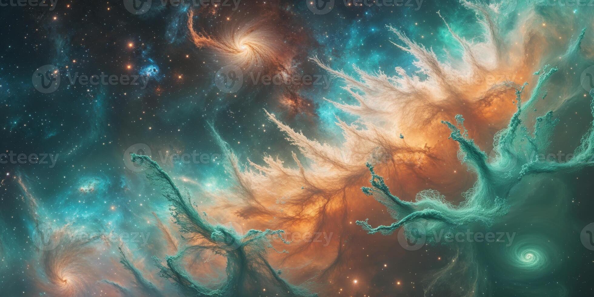 An image of a nebula with stars and clouds photo