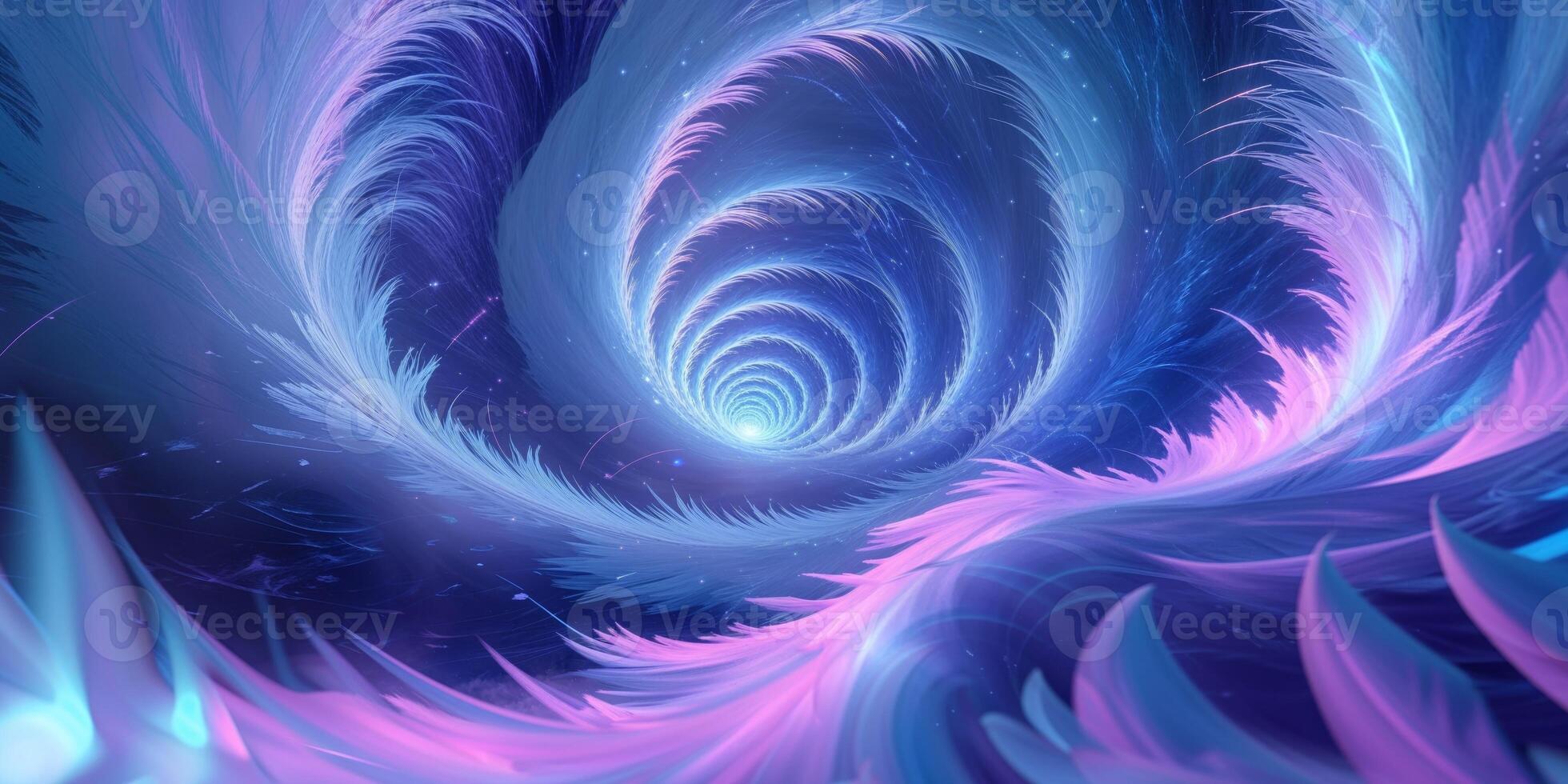 A purple and blue swirl with a spiral shape photo