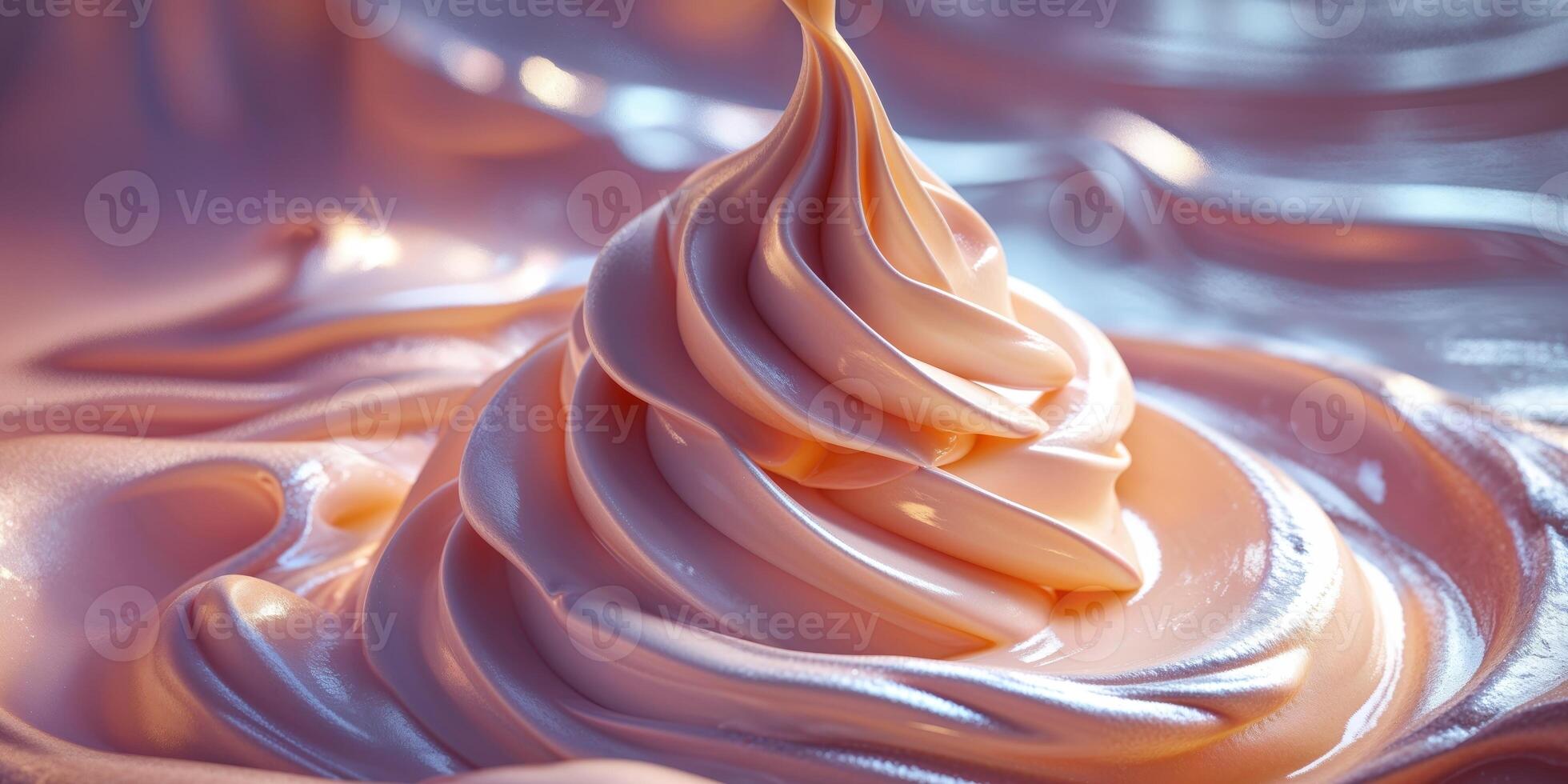 A close up of a smooth and creamy food product. photo