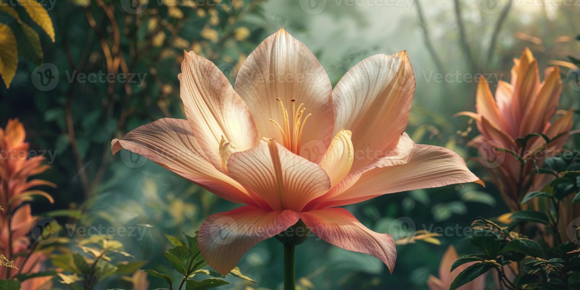 Stunning flower bloom captured in natural light showcasing its beauty and intricate petals in a garden setting. photo