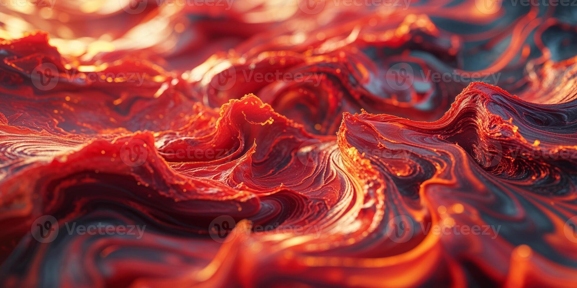 Abstract Fire and Lava Swirls Dynamic Red and Orange Marble Texture. photo