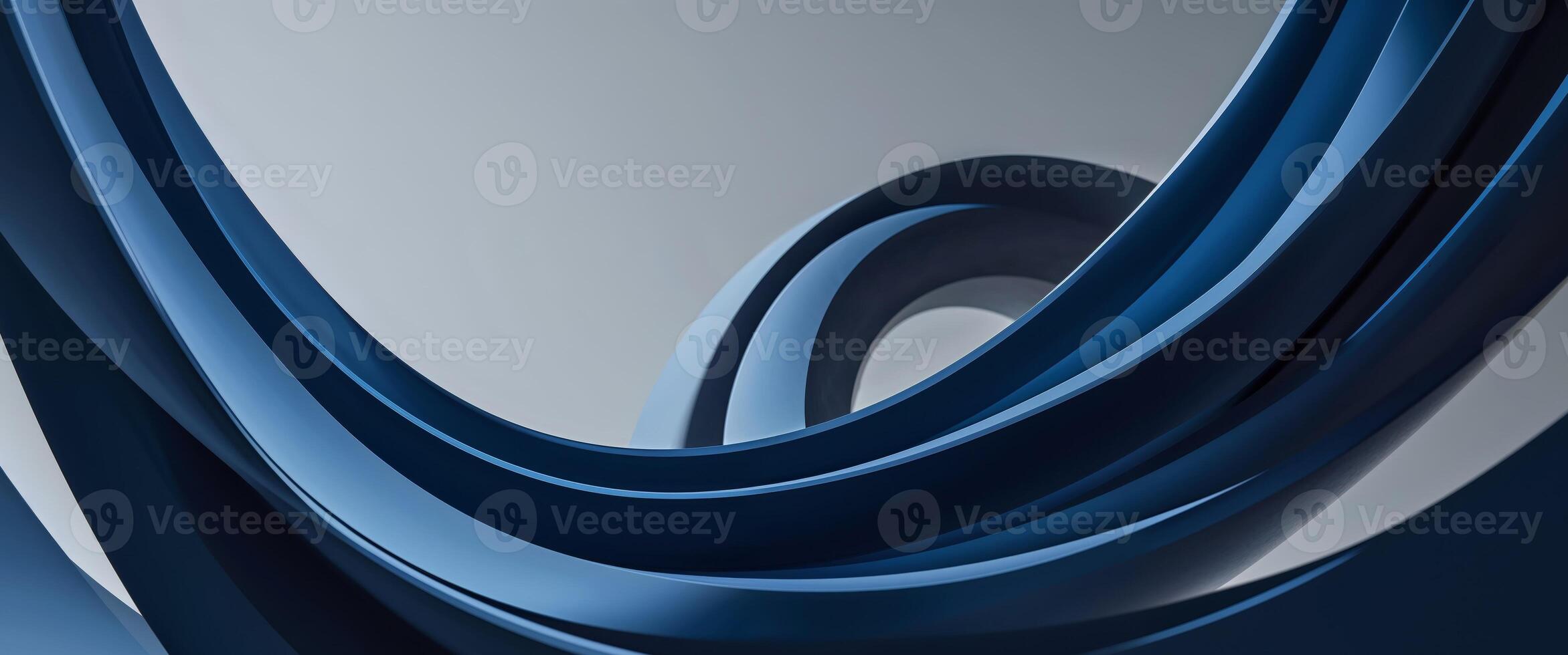 Abstract Dark Blue Swirling Curves Background. photo