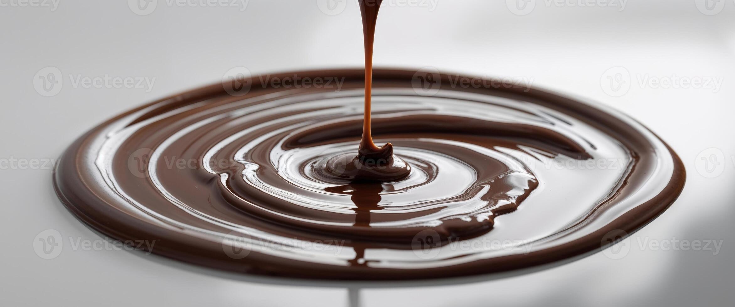 Mesmerizing Melted Chocolate Texture with Glossy Liquid Surface and Rich Brown Tones. photo