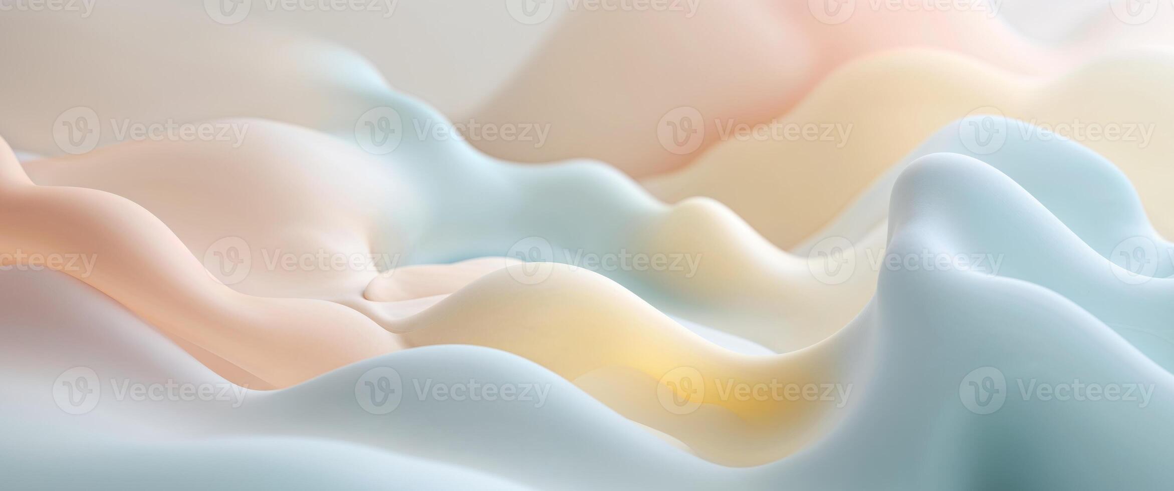 Abstract pastel gradient with smooth rounded shapes art photo