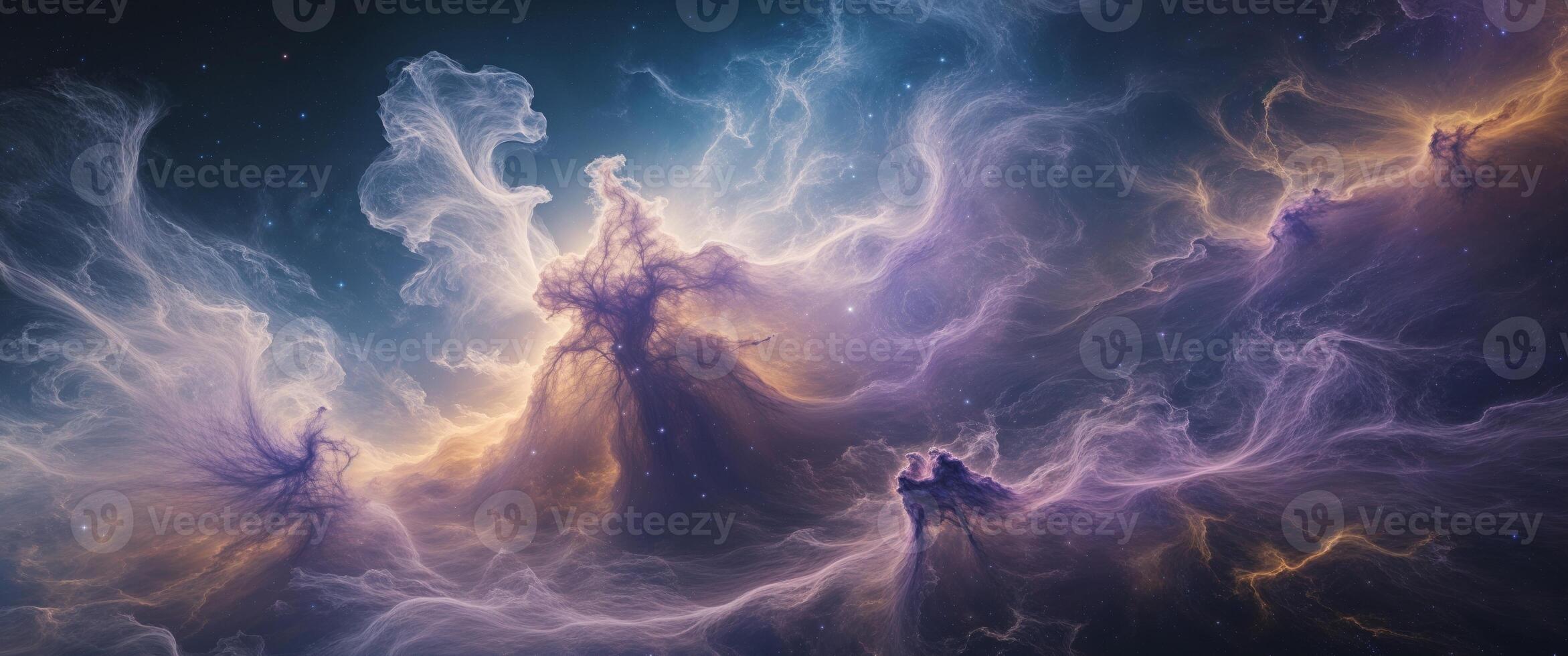 Cosmic Nebula A Stunning Celestial Abstract Background Image. photo