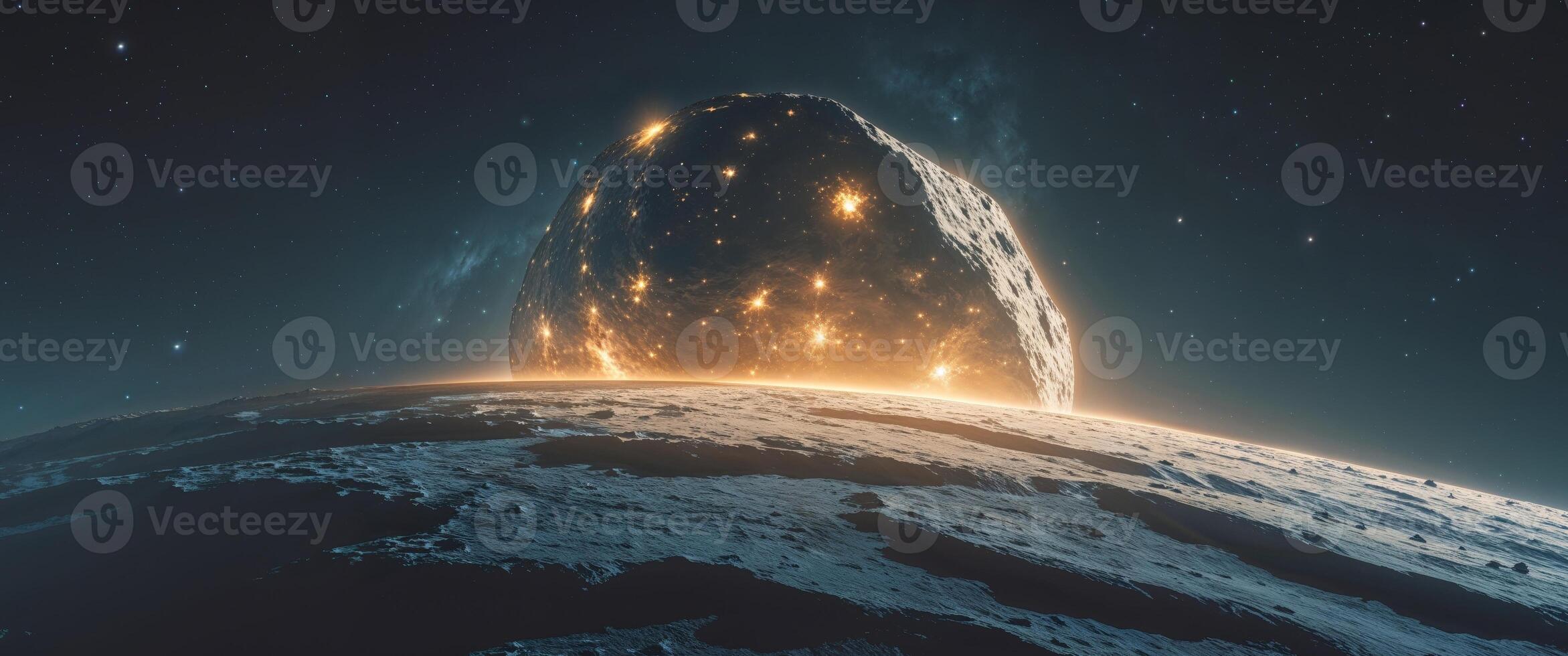An asteroid is seen in the sky photo