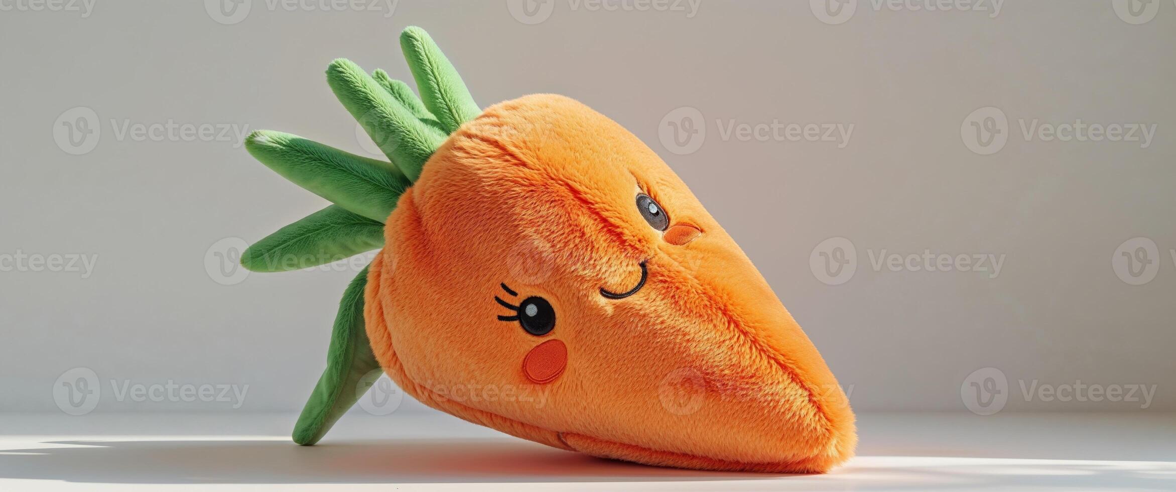Adorable Orange Carrot Plush Toy - Cute Veggie Stuffed Animal photo