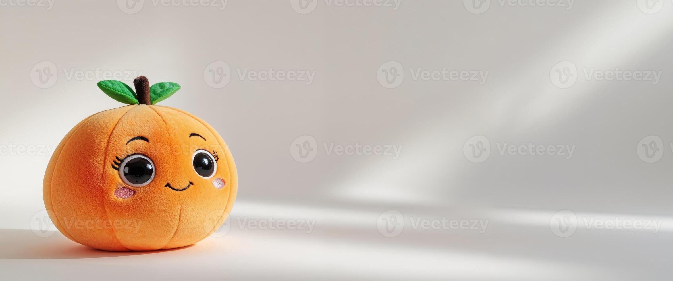An orange toy with eyes and a smile photo