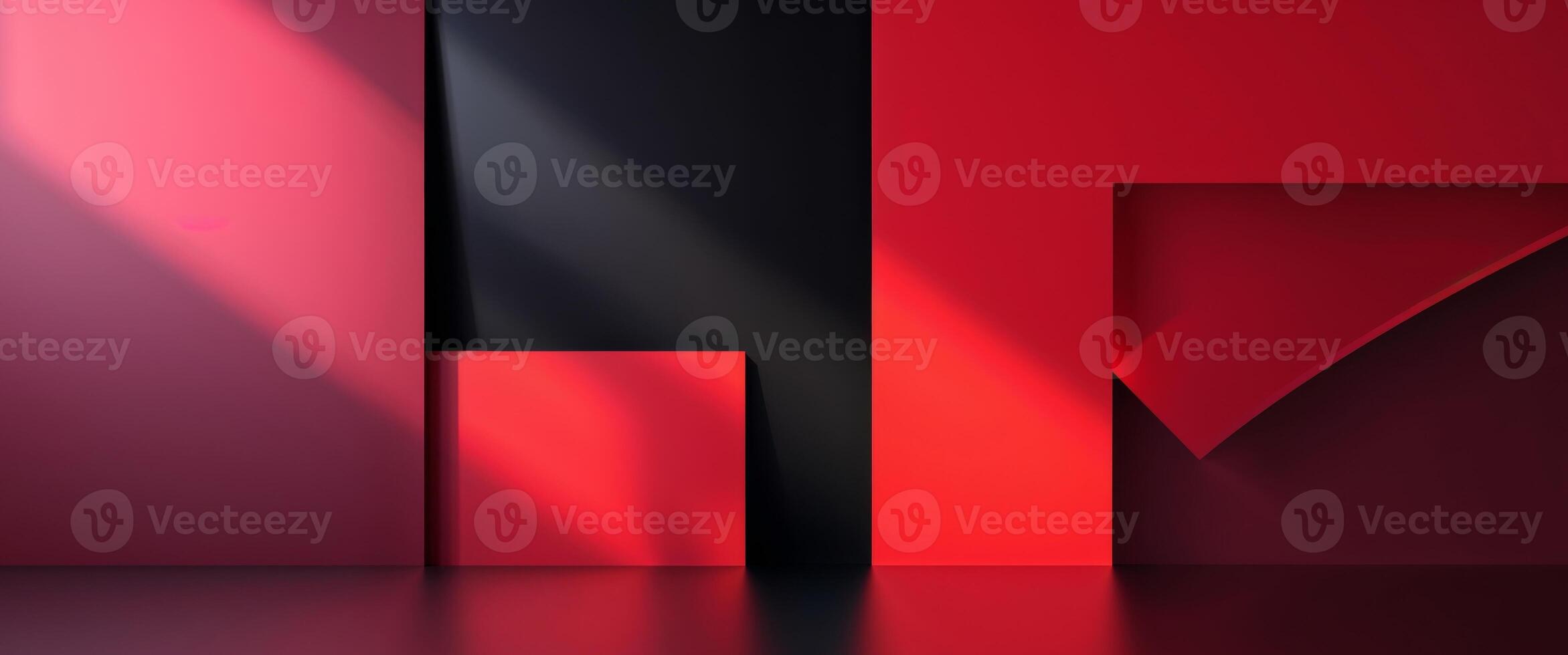 Abstract Red and Black Geometric Shapes Design Background for Modern Projects photo
