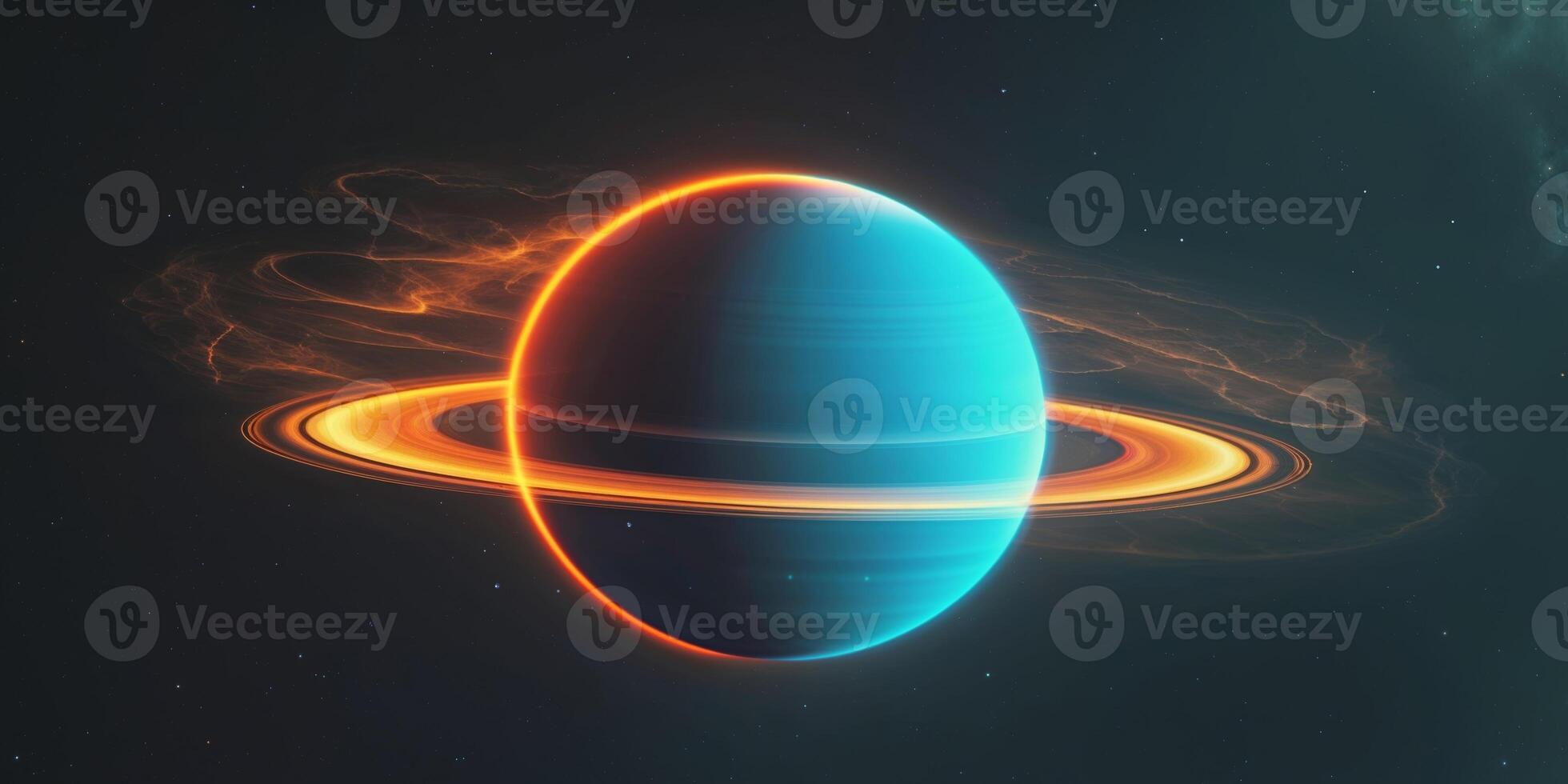 An image of saturn with rings photo