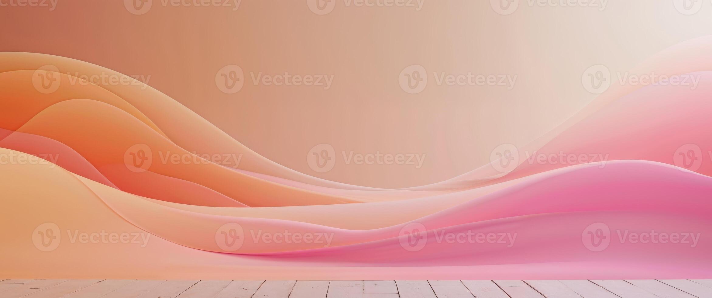 Abstract Orange and Pink Gradient Background Studio Backdrop Smooth Color Transition. photo