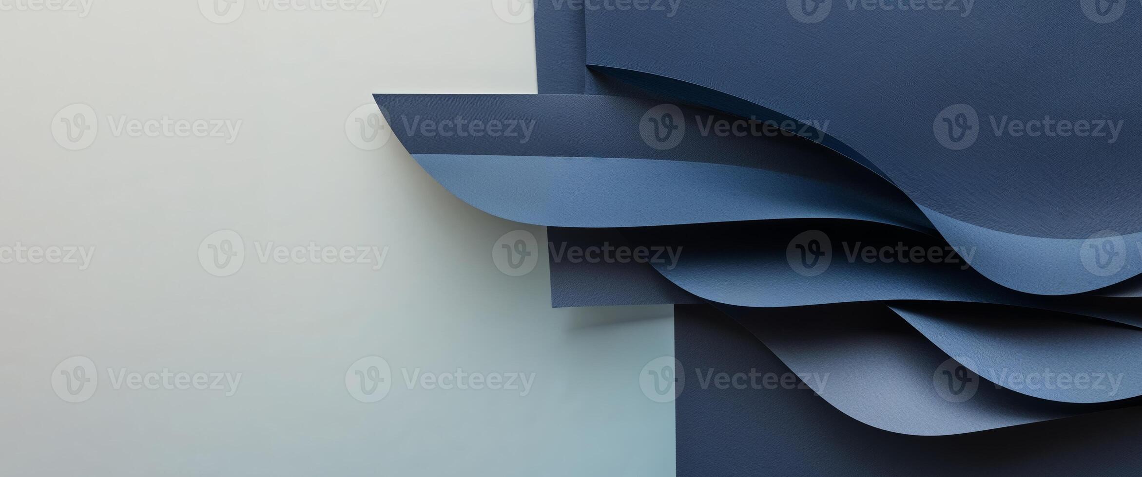 Dark Blue Textured Paper Overlap with Subtle Light Gradient Background photo